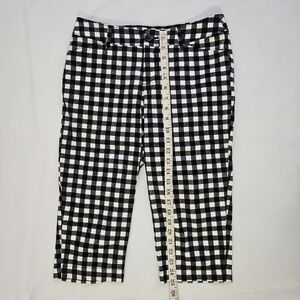 St. John's Bay Black and White Checkered Capris
